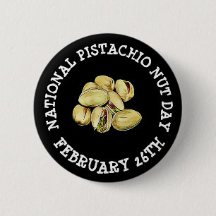 Macaron Rond 5 Cm Joyeux Jour des noix de Pistache Février 26e Bouto