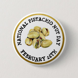 Macaron Rond 5 Cm Joyeux Jour des noix de Pistache Février 26e Bouto