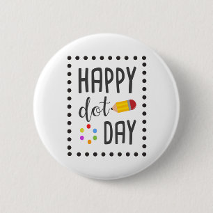 Macaron Rond 5 Cm Joyeux Jour du point Faites votre Mark Boys Dot Sh