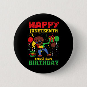 Macaron Rond 5 Cm Joyeux Junetten Et Oui C'Est Mon Anniversaire Blm