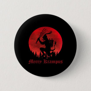 Macaron Rond 5 Cm Joyeux Krampus Noël Noël Noël Noël Horreur Sweat l