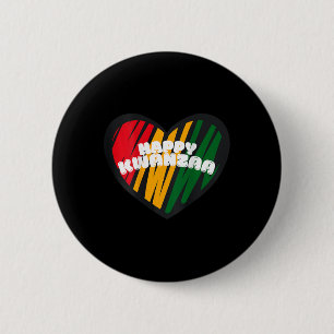 Macaron Rond 5 Cm Joyeux Kwanzaa Kinara-sept bougies Principes de K