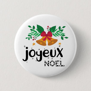 Macaron Rond 5 Cm Joyeux Noel