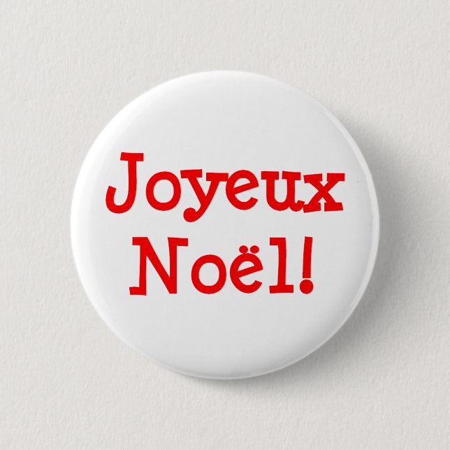 Macaron Rond 5 Cm Joyeux Noel (Devant)