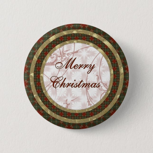 Macaron Rond 5 Cm Joyeux Noël (Devant)
