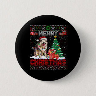 Macaron Rond 5 Cm Joyeux Noël Alaskan Malamute Amoureux des chiens U