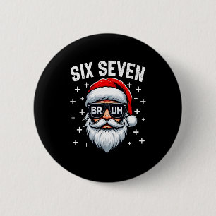 Macaron Rond 5 Cm Joyeux Noël Bruh Santa Face 67 Mème Drôle de Dire