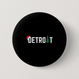 Macaron Rond 5 Cm Joyeux Noël Detroit Joyeuses Fêtes Michigan Sa