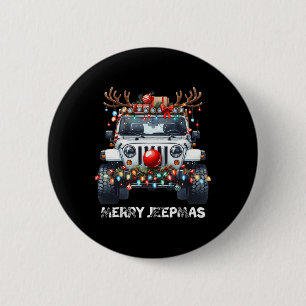 Macaron Rond 5 Cm Joyeux Noël Jeepmas Guirlande Renne Noël