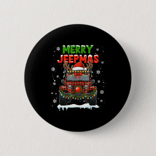 Macaron Rond 5 Cm Joyeux Noël Jeepmas Renne Lumineux Noël Drôle