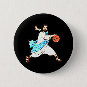 Macaron Rond 5 Cm Joyeux Noël Jésus Jouer Bysketbyll Fun Holiday