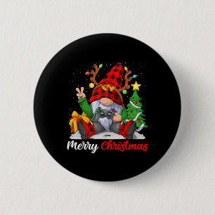 Macaron Rond 5 Cm Joyeux Noël Joyeux Noël Joueur Gnome Jeu vidéo B