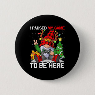 Macaron Rond 5 Cm Joyeux Noël Noël Noël Joueur Gnome Jeu Vidéo Garço