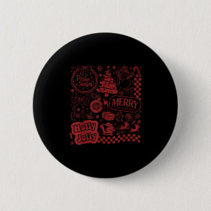 Macaron Rond 5 Cm Joyeux Noël Père Noël Bonhomme de neige Renne C'es