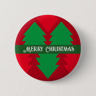Macaron Rond 5 Cm Joyeux Noël Rouge et Vert Joyeux Noël