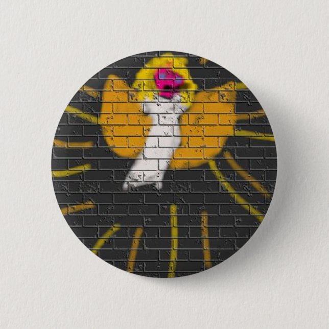 Macaron Rond 5 Cm Joyeux Noël Sun Moon Angel, Art by Kids :) (Devant)