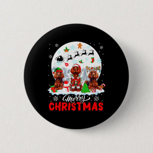 Macaron Rond 5 Cm Joyeux Noël Trois Père Noël Elf Reindeer Irish Set