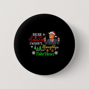 Macaron Rond 5 Cm Joyeux Noël Trump Cher Père Noël Nouvelles Fausse 