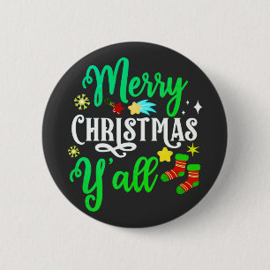 Macaron Rond 5 Cm Joyeux Noël Y'all-85918