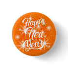 Joyeux Nouvel An Orange Watercolor Splatter