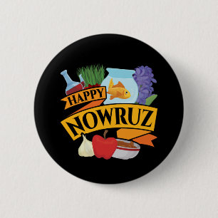 Macaron Rond 5 Cm Joyeux Nowruz Nouvel An persan
