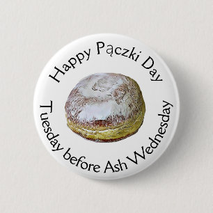 Macaron Rond 5 Cm Joyeux Pączki Jour Nourriture Fête
