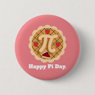 Macaron Rond 5 Cm Joyeux Pi Day Cerry Pie Cute 3.14