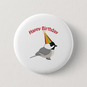 Macaron Rond 5 Cm Joyeux poulet d'anniversaire