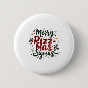 Macaron Rond 5 Cm Joyeux Rizz Mas Sigmas Funny Gen Alpha Xmas Père N