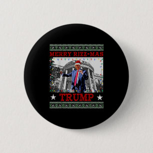 Macaron Rond 5 Cm Joyeux Rizzmas Trump Drôle Humoristique Danse de T
