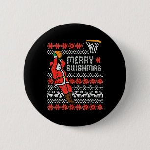 Macaron Rond 5 Cm Joyeux Swishmas Vilain Sweat de Noël Bysketll Paj