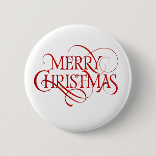 Macaron Rond 5 Cm Joyeux texte de Noël