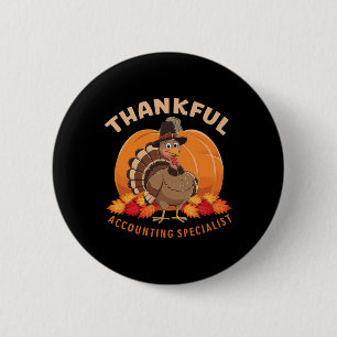 Macaron Rond 5 Cm Joyeux Thanksgiving Comptabilité Jour de la dinde