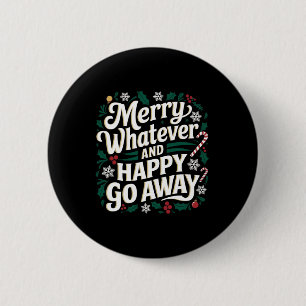 Macaron Rond 5 Cm Joyeux Tout Et Heureux Partir Noël Drôle Q