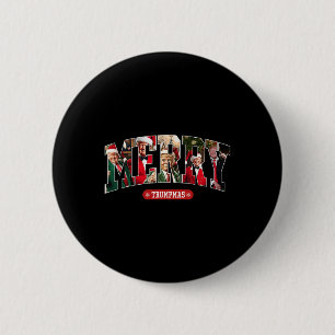 Macaron Rond 5 Cm Joyeux Trumpmas Père Noël Trump Pajamas de Noël Dr