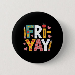 Macaron Rond 5 Cm Joyeux Ven-redi Prof Yay Vendredi Week-end Mignon