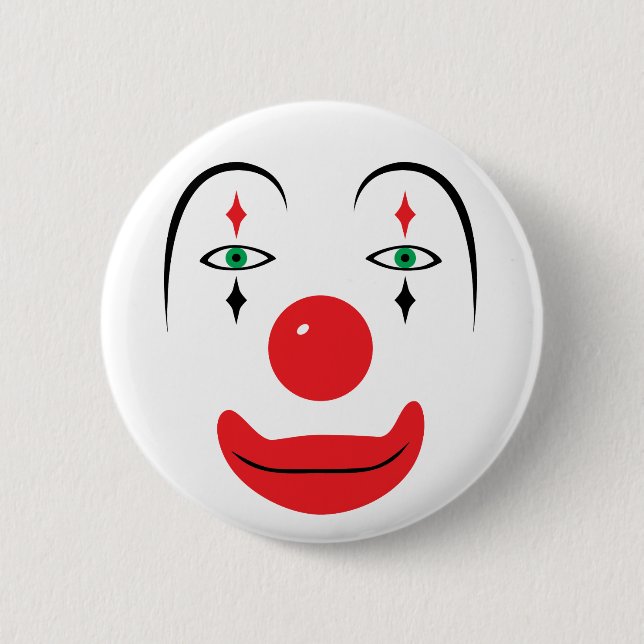Macaron Rond 5 Cm Joyeux visage de clown (Devant)