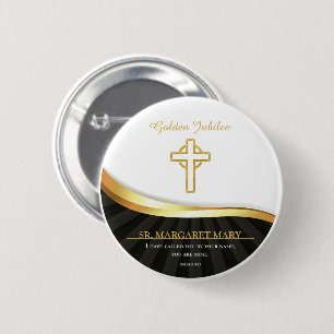 Macaron Rond 5 Cm Jubilé d'or de la vie religieuse, 50 ans