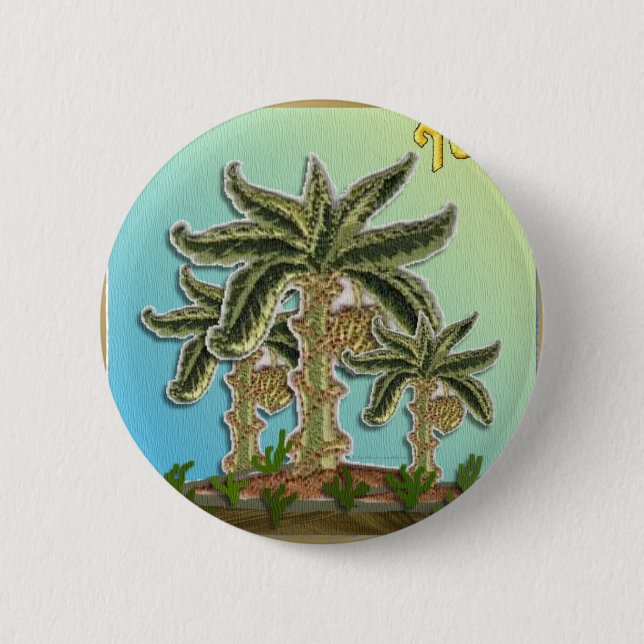 Macaron Rond 5 Cm Judaica 12 Tribes d'Israël (Devant)