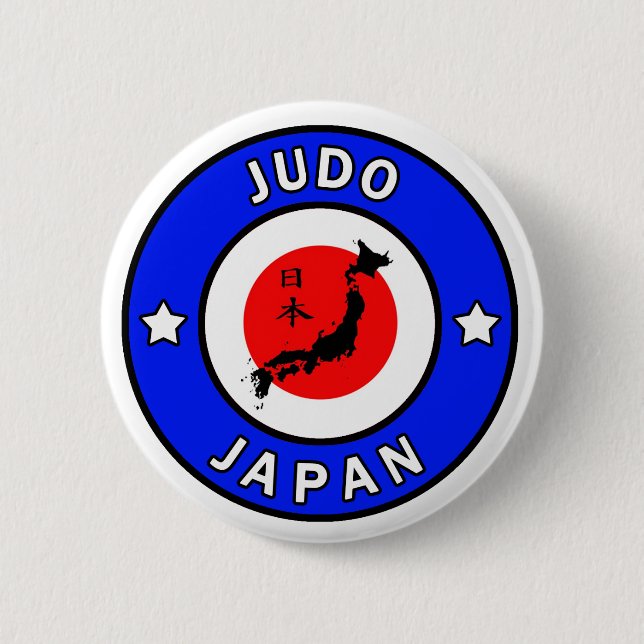 Macaron Rond 5 Cm Judo (Devant)
