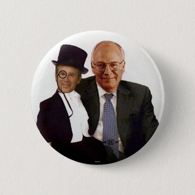 Macaron Rond 5 Cm Jugate de George W. de marionnette - bouton (Devant)