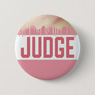 Macaron Rond 5 Cm Jugement Concours Élégant Rose Or Juge moderne