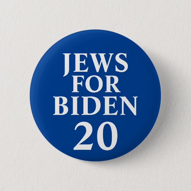 Macaron Rond 5 Cm Juifs pour Biden Button (Devant)
