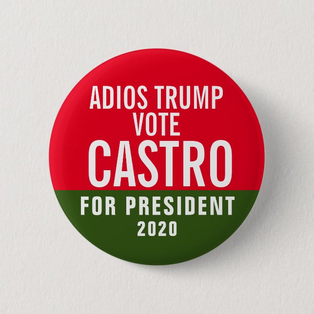 Macaron Rond 5 Cm Julian Castro pour le président 2020 (Devant)