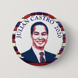 Macaron Rond 5 Cm Julian Castro pour le soutien électoral du préside