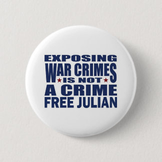 Macaron Rond 5 Cm Julian libre Assange - WikiLeaks