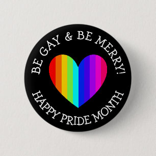 Macaron Rond 5 Cm Jumbo June is LGBT Pride Month Button