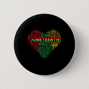 Macaron Rond 5 Cm Junetten Heart Freedom Ado afro-américain Gir