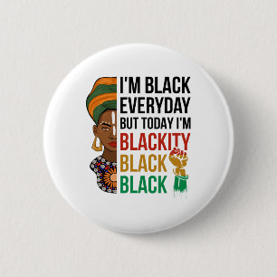 Macaron Rond 5 Cm JunetXVII Je suis Blackity Black History African A