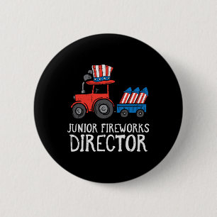 Macaron Rond 5 Cm Junior Fireworks Directeur Tracteur 4 juillet Garç